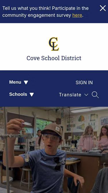 Screenshot of cove.k12.or.us