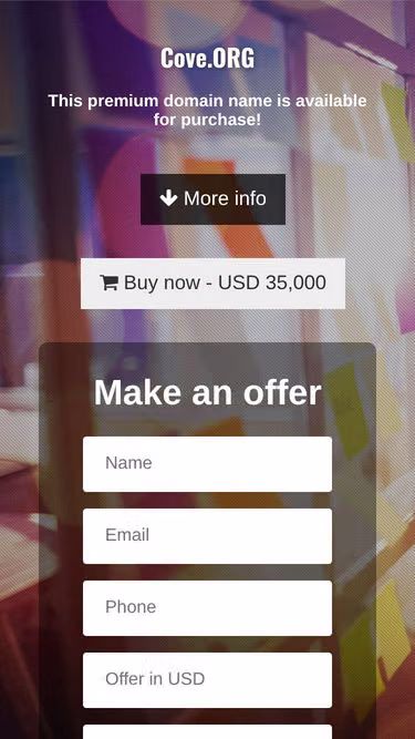 Screenshot of cove.org