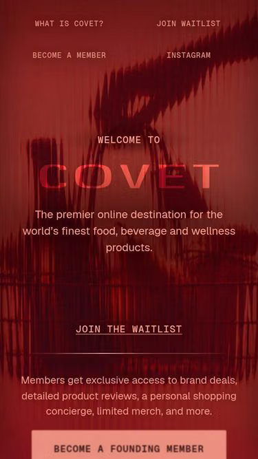 Screenshot of covet.market