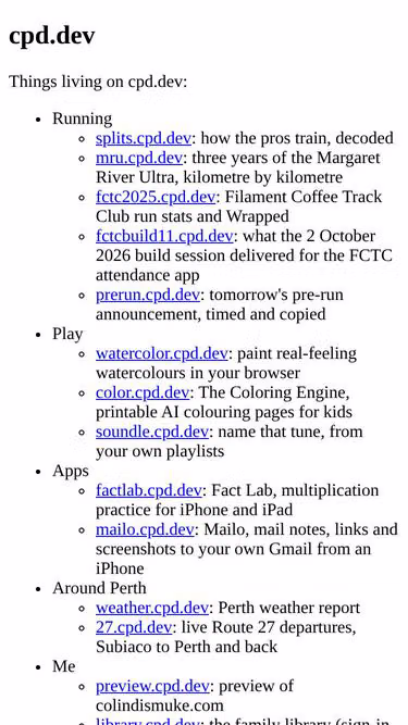 Screenshot of cpd.dev