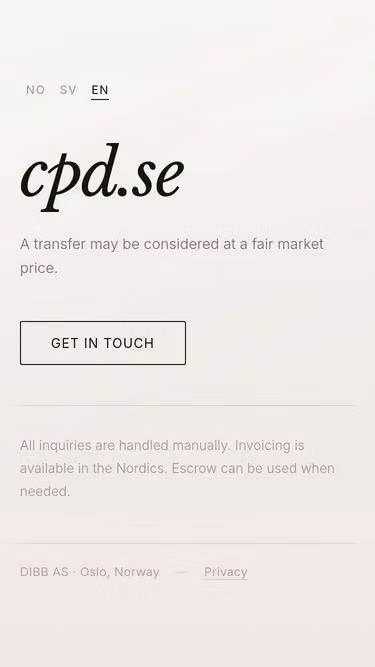 Screenshot of cpd.se