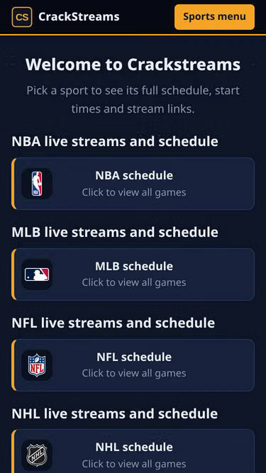 Screenshot of crackstreams.gdn