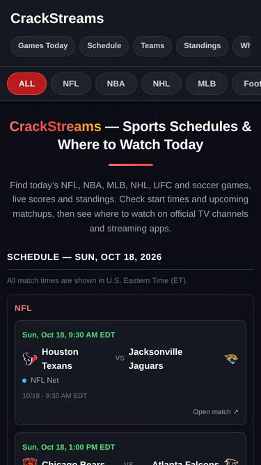 Screenshot of crackstreams.study
