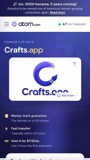 Screenshot of crafts.app