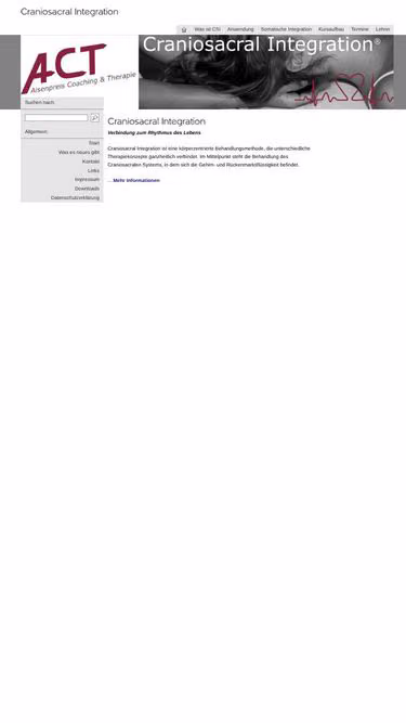 Screenshot of cranio.org