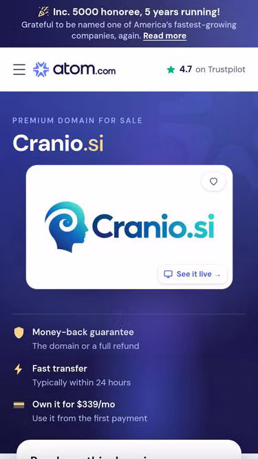 Screenshot of cranio.si