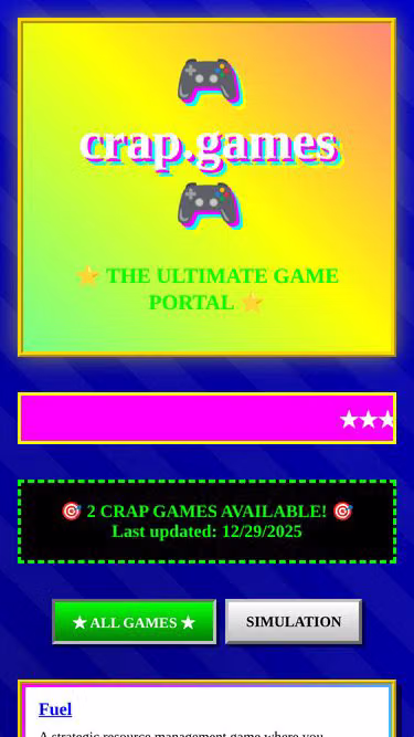 Screenshot of crap.games