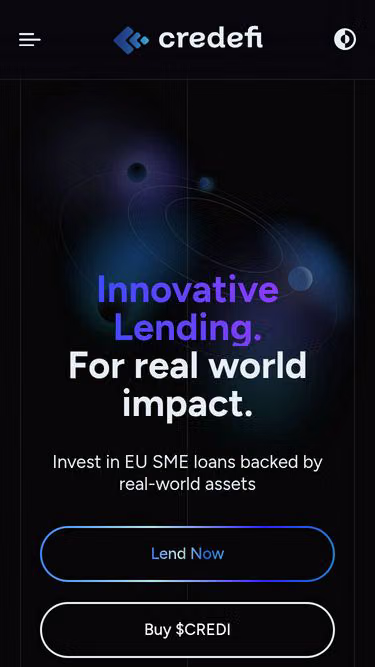 Screenshot of credify.finance
