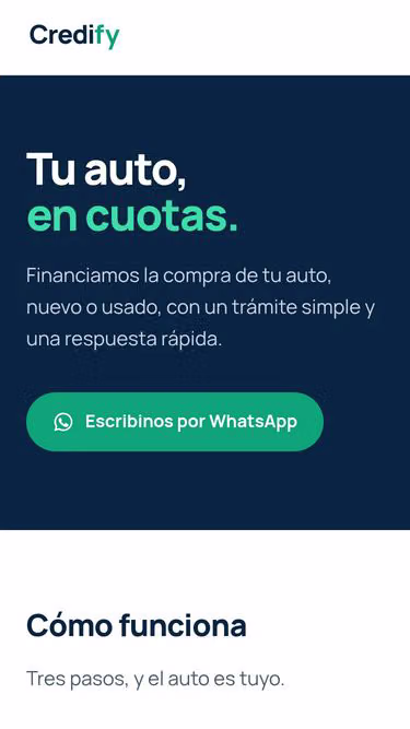 Screenshot of credify.uy