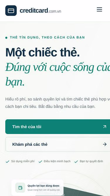 Screenshot of creditcard.com.vn