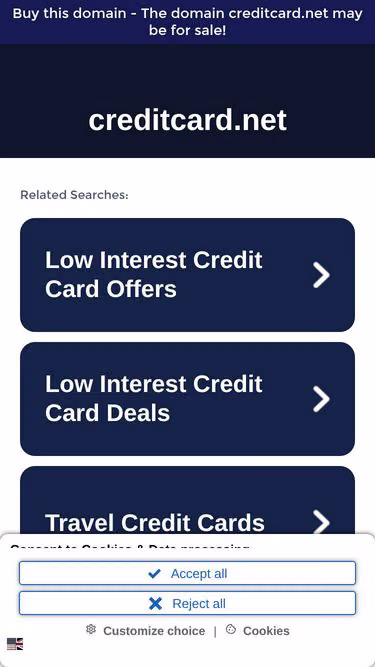Screenshot of creditcard.net