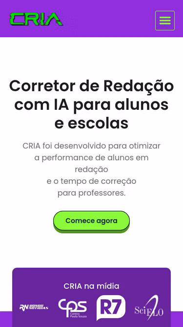 Screenshot of cria.net.br