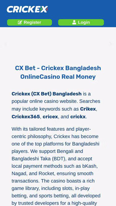 Screenshot of crickex.bet