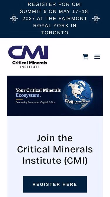 Screenshot of criticalminerals.expert