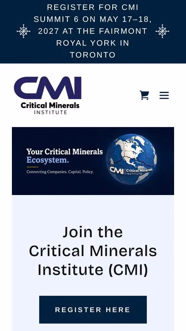 Screenshot of criticalminerals.rocks