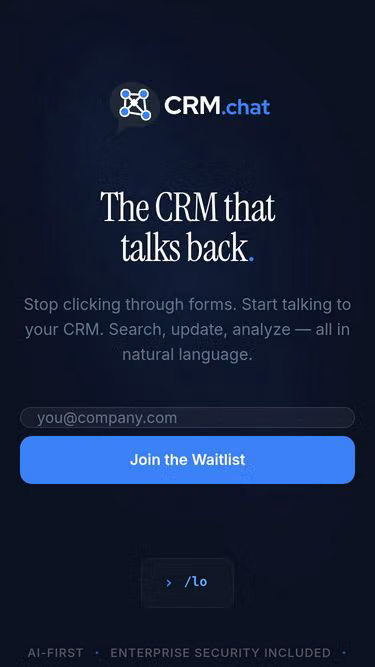 Screenshot of crm.chat