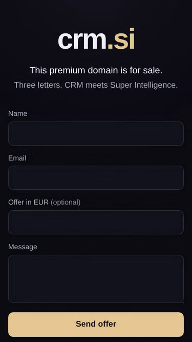 Screenshot of crm.si