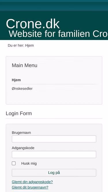 Screenshot of crone.dk