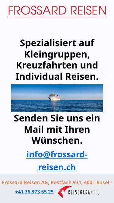 Screenshot of cruises.ch