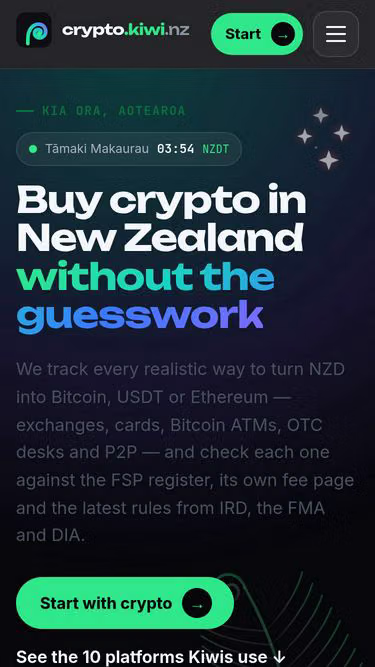 Screenshot of crypto.kiwi.nz