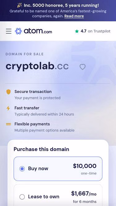 Screenshot of cryptolab.cc