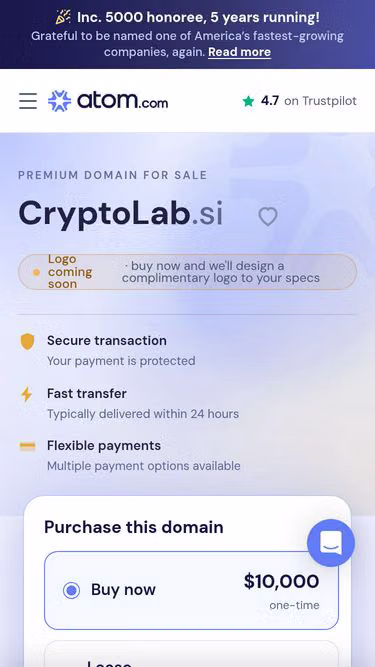 Screenshot of cryptolab.si