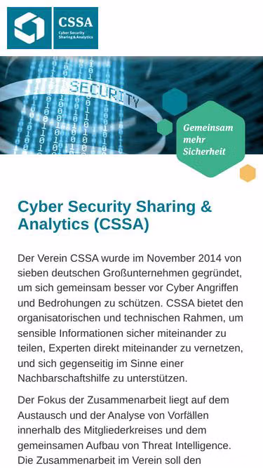 Screenshot of cssa.de