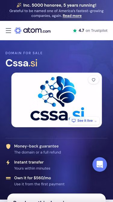 Screenshot of cssa.si