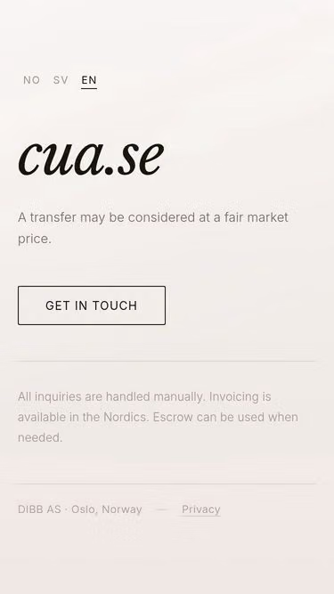 Screenshot of cua.se