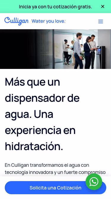 Screenshot of culligan.cl
