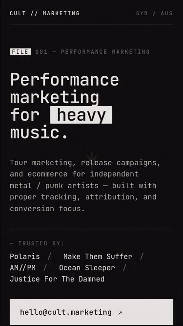 Screenshot of cult.marketing
