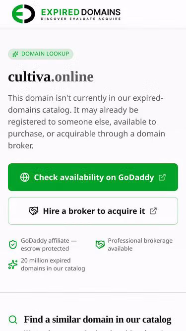 Screenshot of cultiva.online