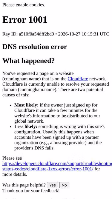 Screenshot of cunningham.name