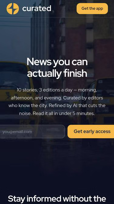 Screenshot of curated.africa