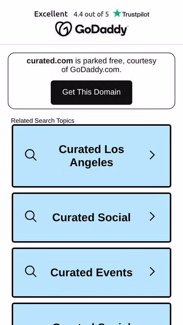 Screenshot of curated.com