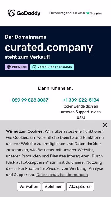 Screenshot of curated.company