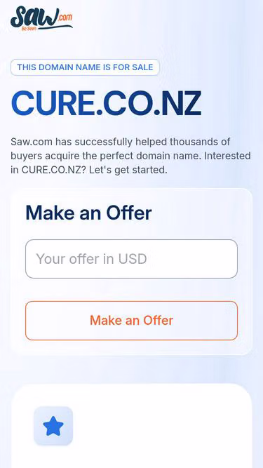 Screenshot of cure.co.nz