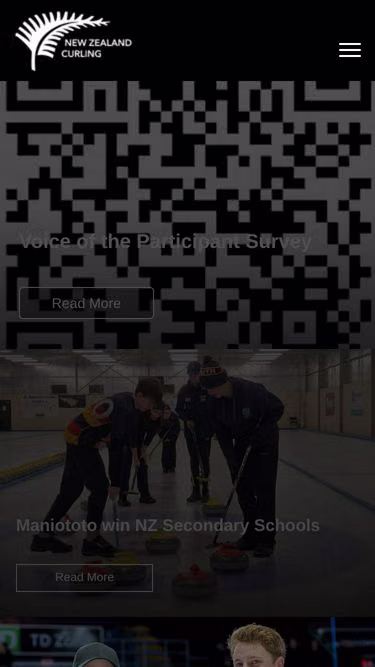 Screenshot of curling.nz