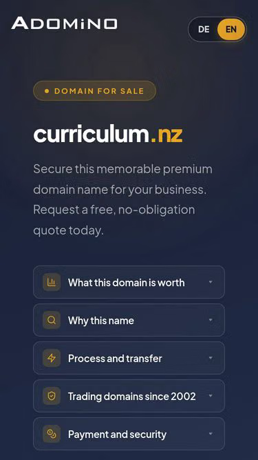 Screenshot of curriculum.nz