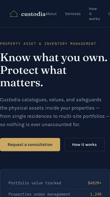 Screenshot of custodia.org.uk