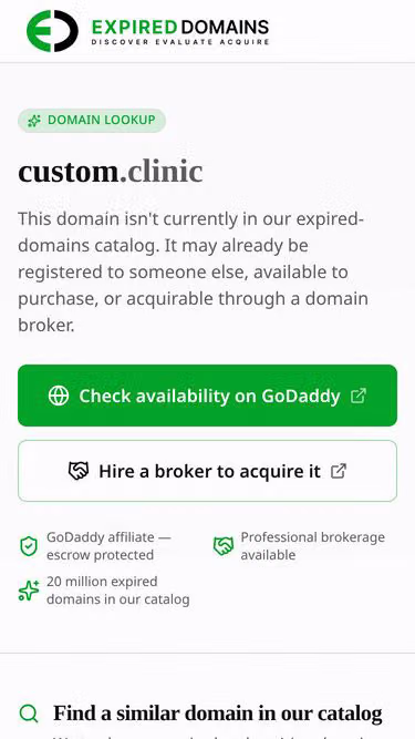 Screenshot of custom.clinic