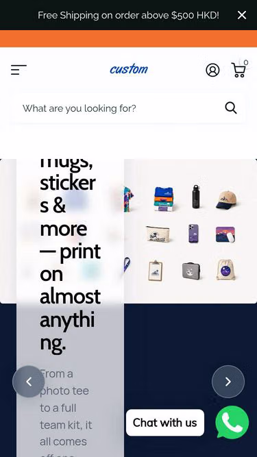 Screenshot of custom.com.hk