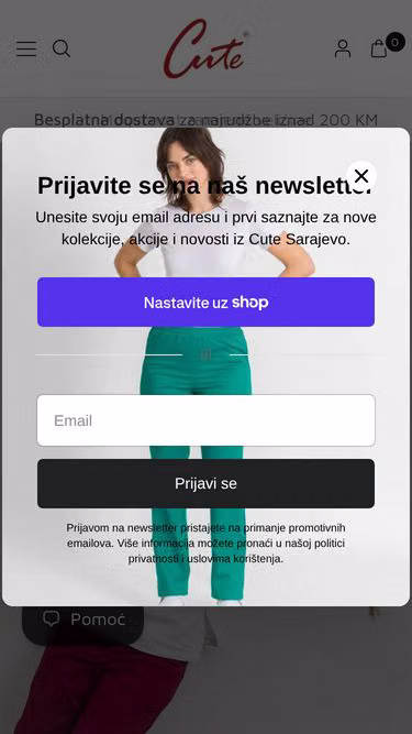 Screenshot of cute.ba