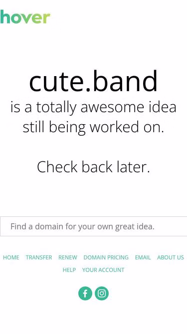 Screenshot of cute.band