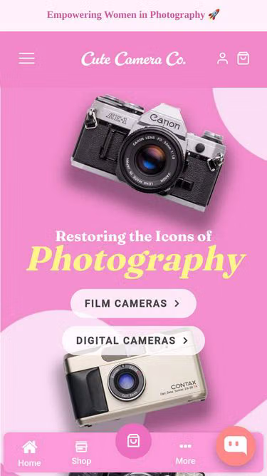 Screenshot of cute.camera