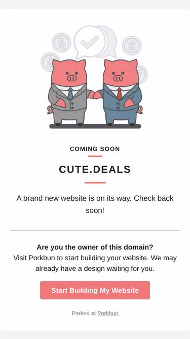 Screenshot of cute.deals