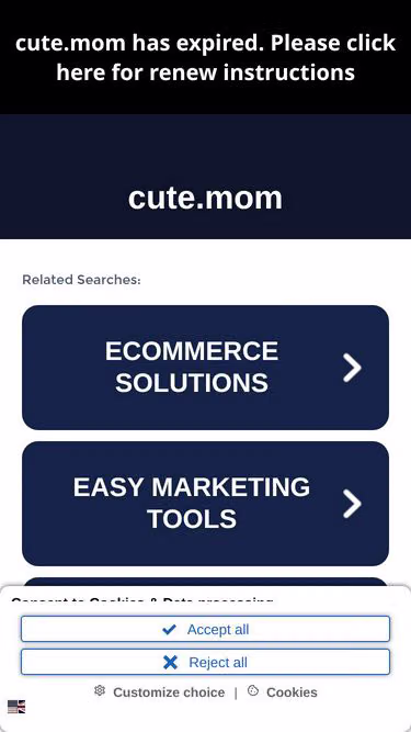 Screenshot of cute.mom