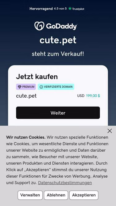 Screenshot of cute.pet