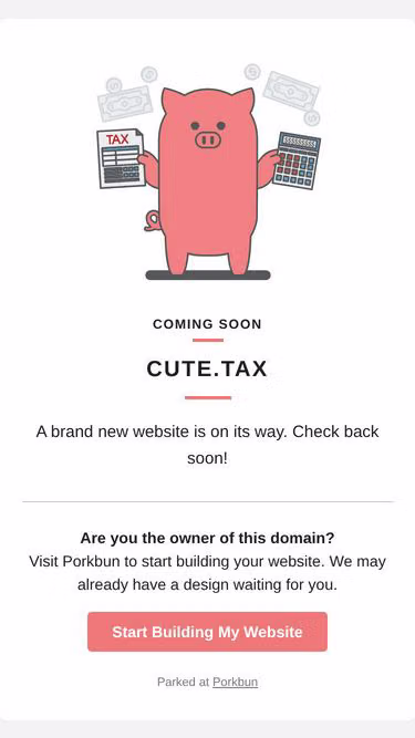 Screenshot of cute.tax