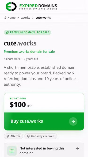 Screenshot of cute.works